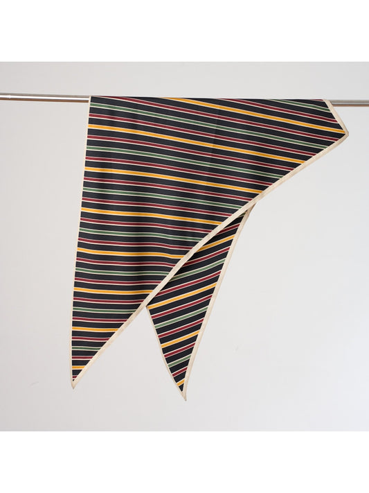 Scarvii - Preppy Line Print Triangle Bandana