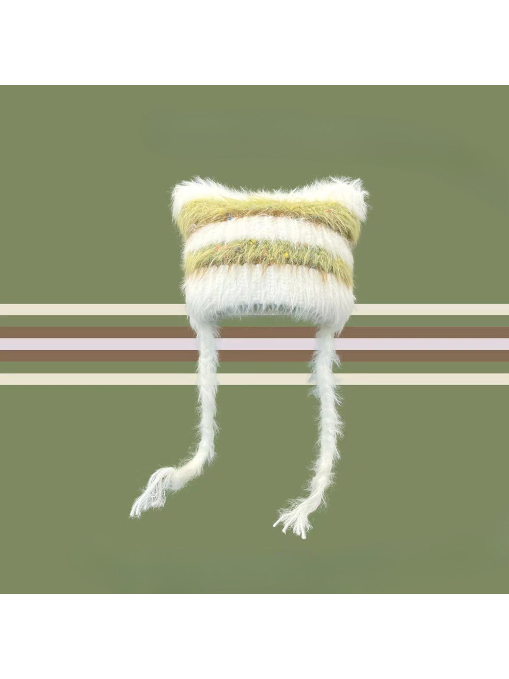 Haila - Street Stripe Faux Fur Hat