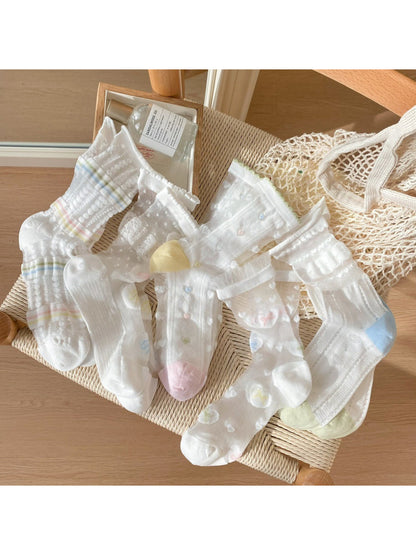 Rufia - Sheer Dot Texture Crew Socks product image 1