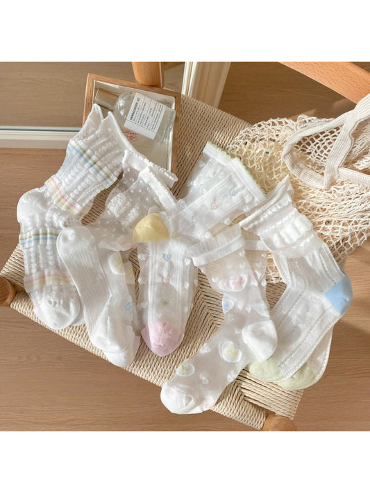 Rufia - Sheer Dot Texture Crew Socks product image 1