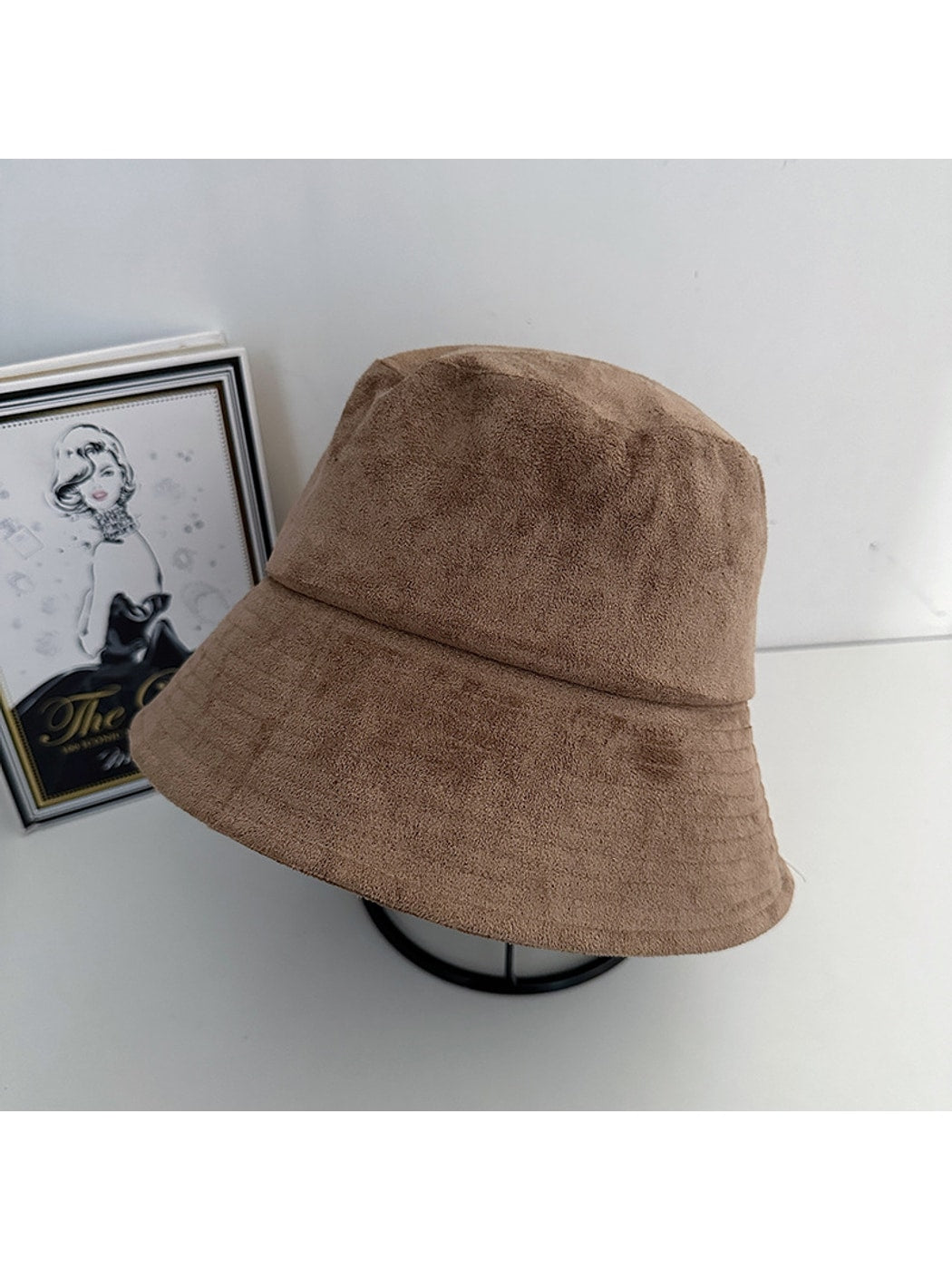 Haila - Simple Solid Color Short Brim Bucket Hat