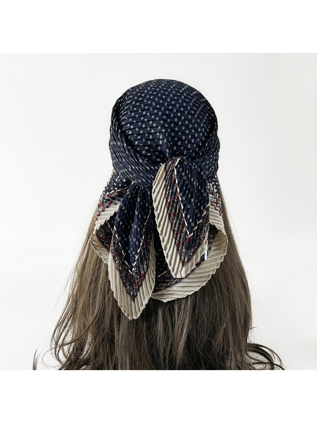 Scarvii - Micro Dot Pleated Scarf