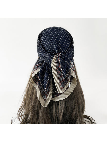 Scarvii - Micro Dot Pleated Scarf