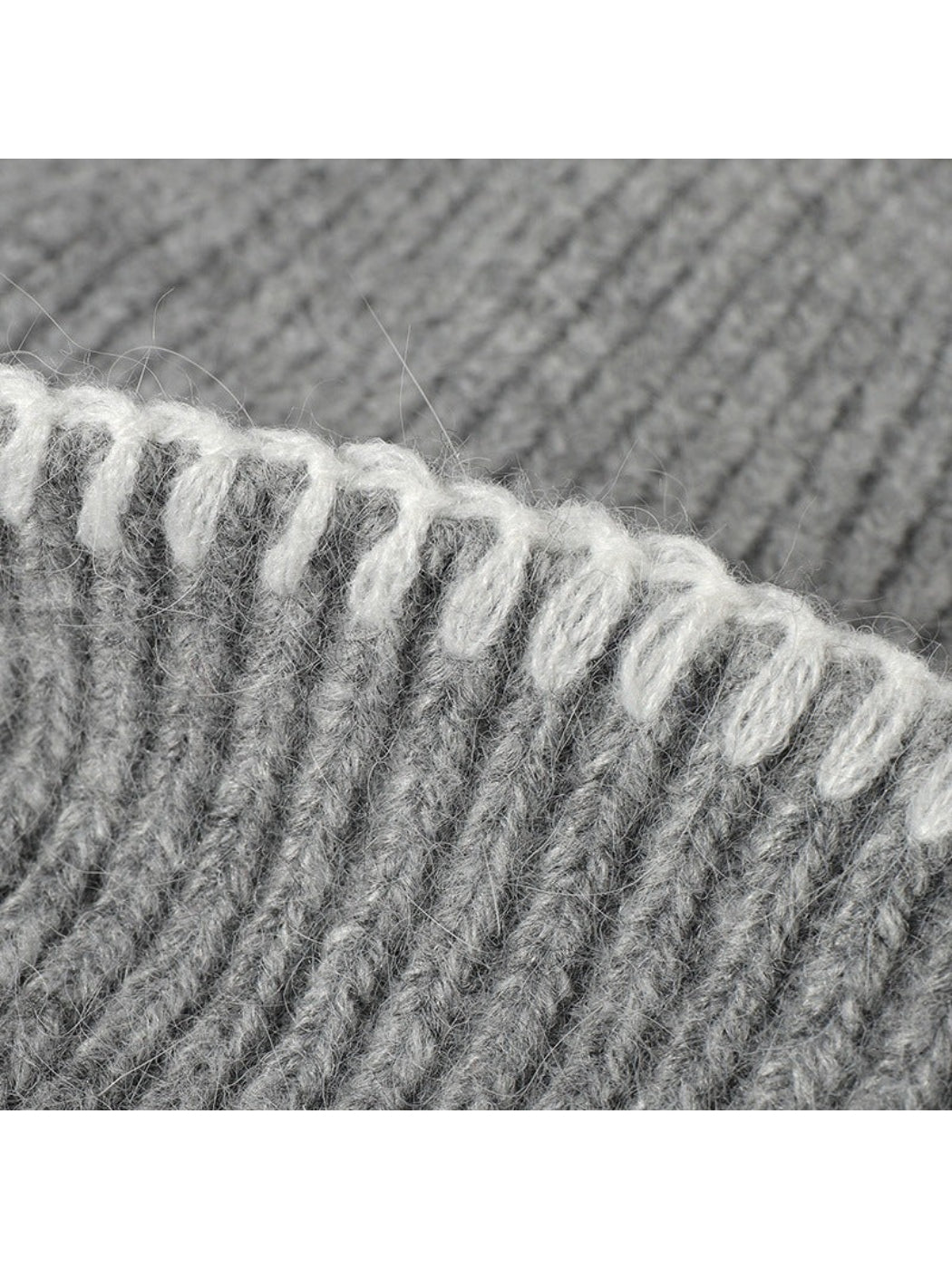 Haila - Contrast-Stitch Cuffed Knit Beanie