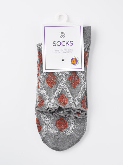 Rufia - Retro Argyle Pattern Women's Socks