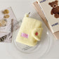 Cosbai - Solid Color Fold Over Plush Coin Purse