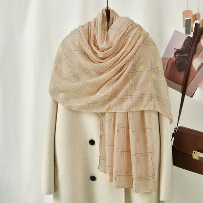 Scarvii - Golden Dandelion Printed Scarf - Stylish &Soft
