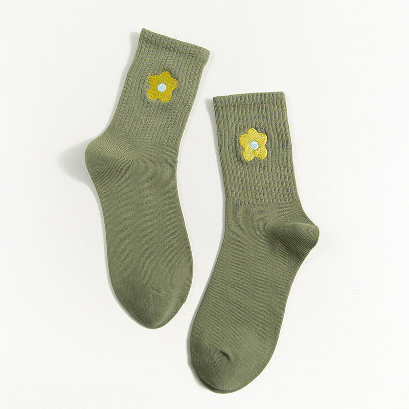 Rufia - Capsule Flower Motif Crew Socks