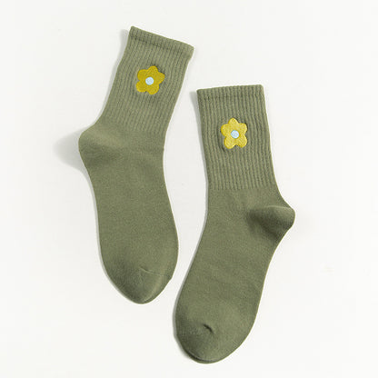 Rufia - Capsule Flower Motif Crew Socks