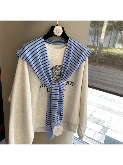 Scarvii - Horizontal Stripe scarf-style shoulder wrap
