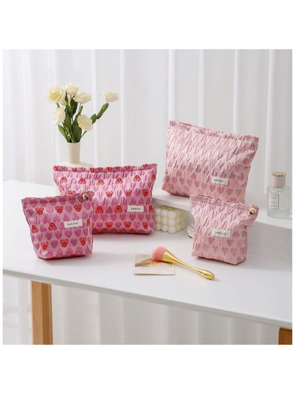 Cosbai - Heart Pattern Cosmetic Bag