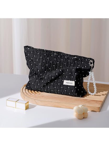 Cosbai - Polka Dot Makeup Bag Travel Storage Pouch Bag