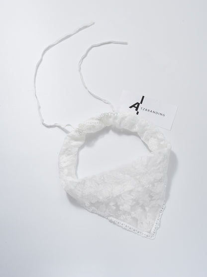 Scarvii - Summer Beige Lace Headscarf