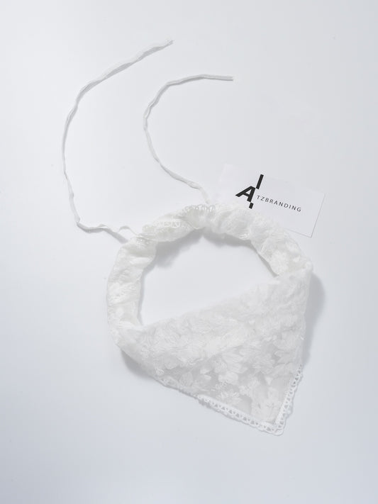 Scarvii - Summer Beige Lace Headscarf