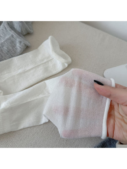 Rufia - Solid Color Slouch Crew Socks