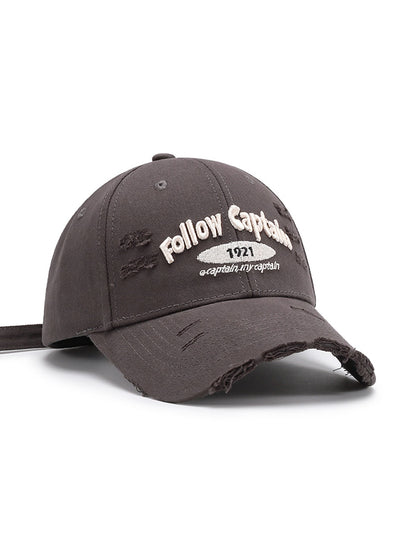 Haila - Curved Brim Letter Graphic Baseball Cap