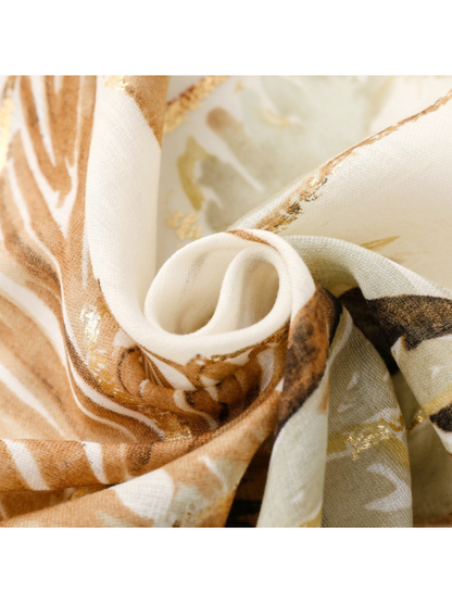 Scarvii - Tropical Leaf Foil Wrap Scarf