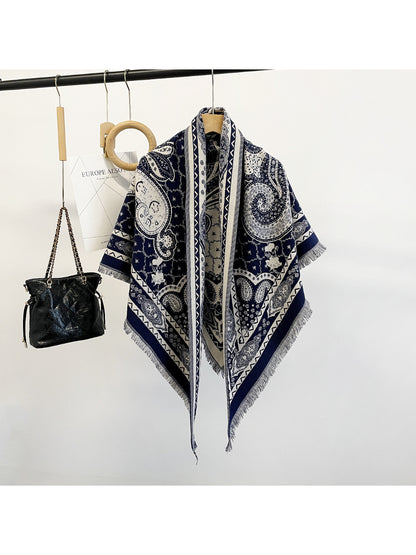 Scarvii - Paisley Fringe Triangle Scarf