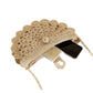 Cosbai Boho shell shape crossbody bag with strap on plain background