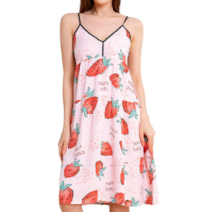 Yojams - Pink Strawberry Sleep Dress Loungewear