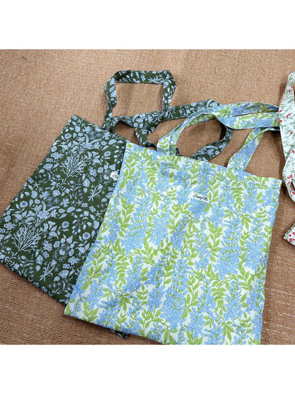 Cosbai - Colorful Floral Art Print Everyday Tote Bag