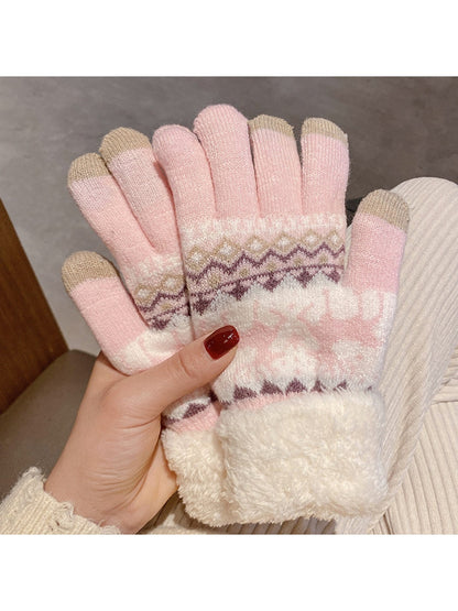 Gloving - Deer Pattern Full Finger Winter Gloves