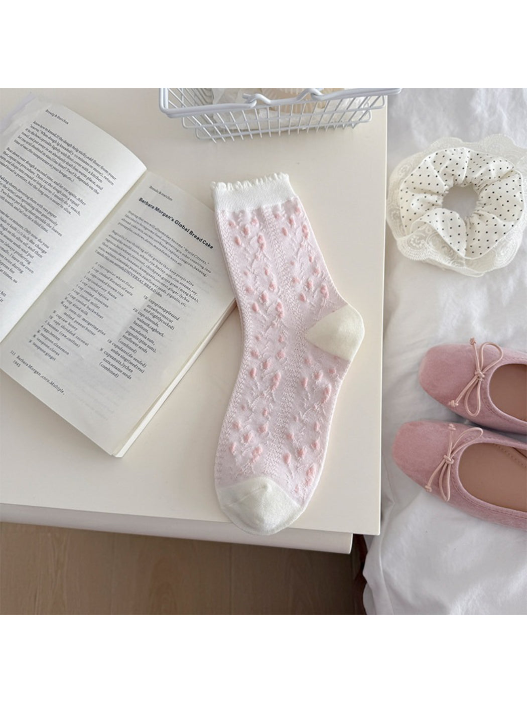 Rufia - Sweet Frill Trim Knit Crew Socks product image 6
