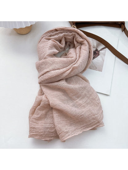 Scarvii - Solid Color Muted Style Long Scarf