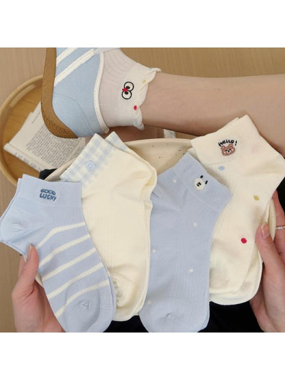 Rufia - Fresh Pattern Casual Ankle Socks