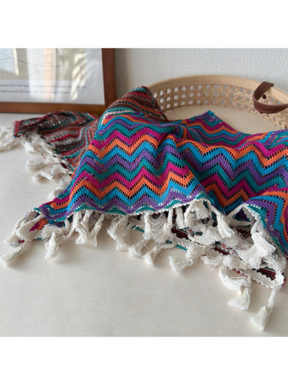Scarvii - Multicolor Zigzag Triangle Headband