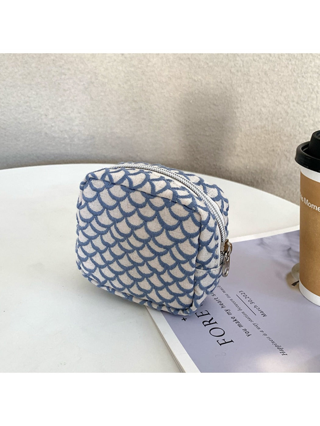 Cosbai - Embroidered Square Coin Pouch