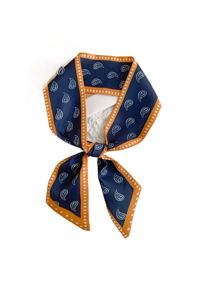 Scarvii - French Elegant Vintage Paisley Slim Scarf