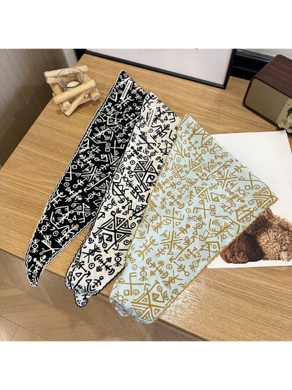 Scarvii - Abstract Symbol Print Triangle Bandana