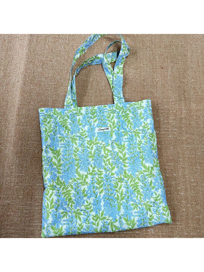 Cosbai - Colorful Floral Art Print Everyday Tote Bag