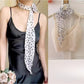 Scarvii - Elegant Sheer Polka Dot Skinny Scarf