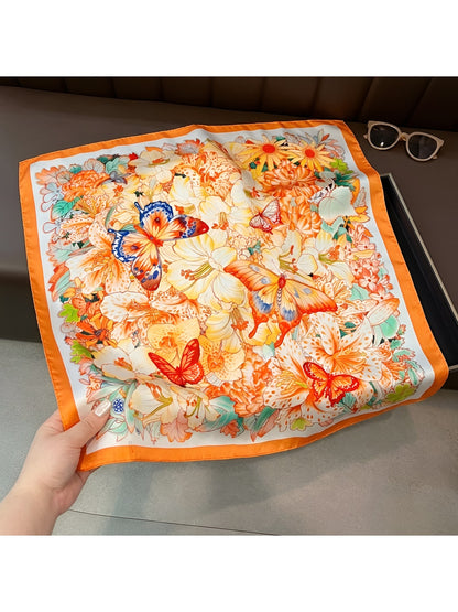 Scarvii - Butterfly Print Casual Fashion Square Scarf