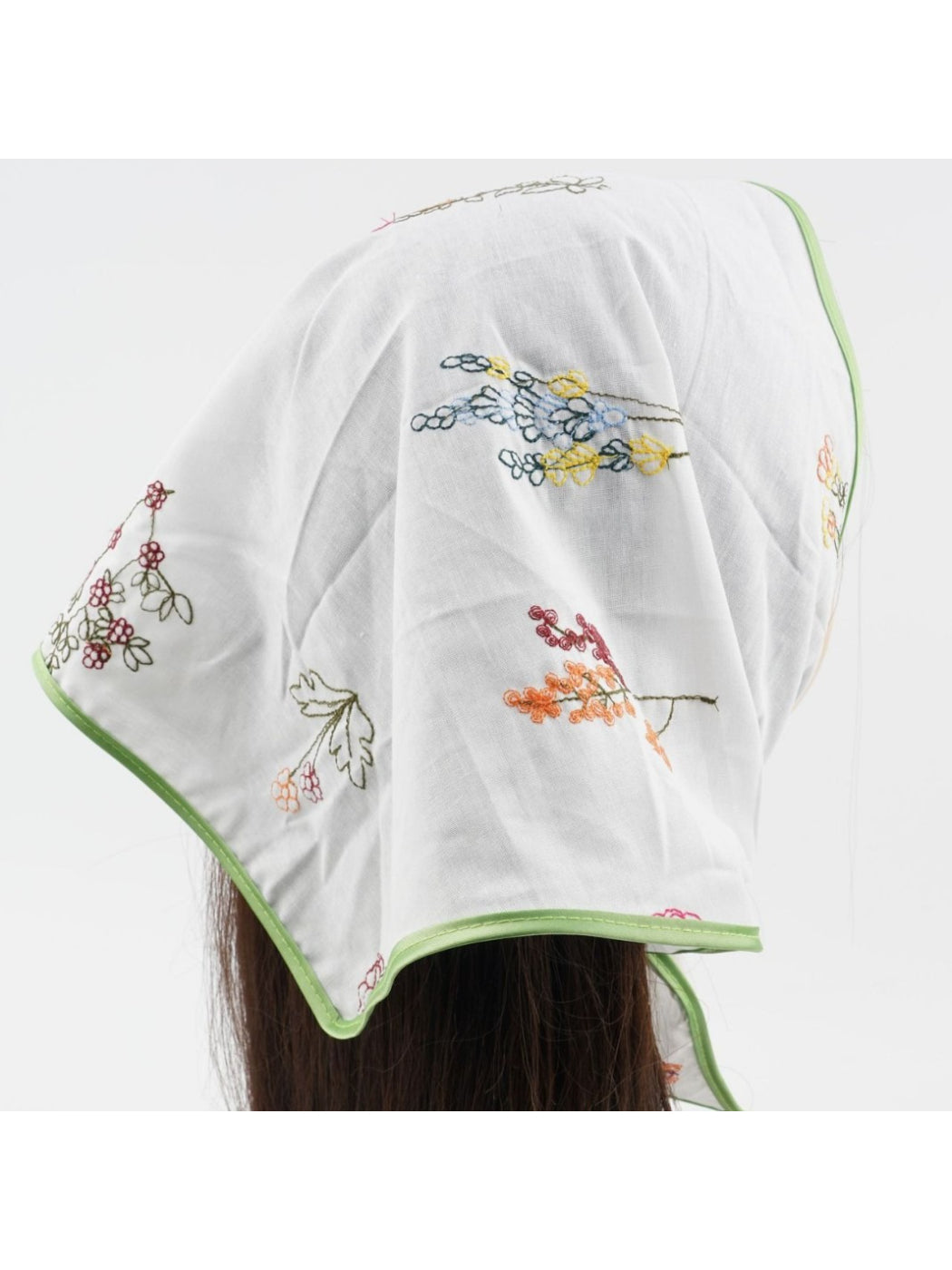 Scarvii - Wildflower Embroidered Tie Triangle Headscarf