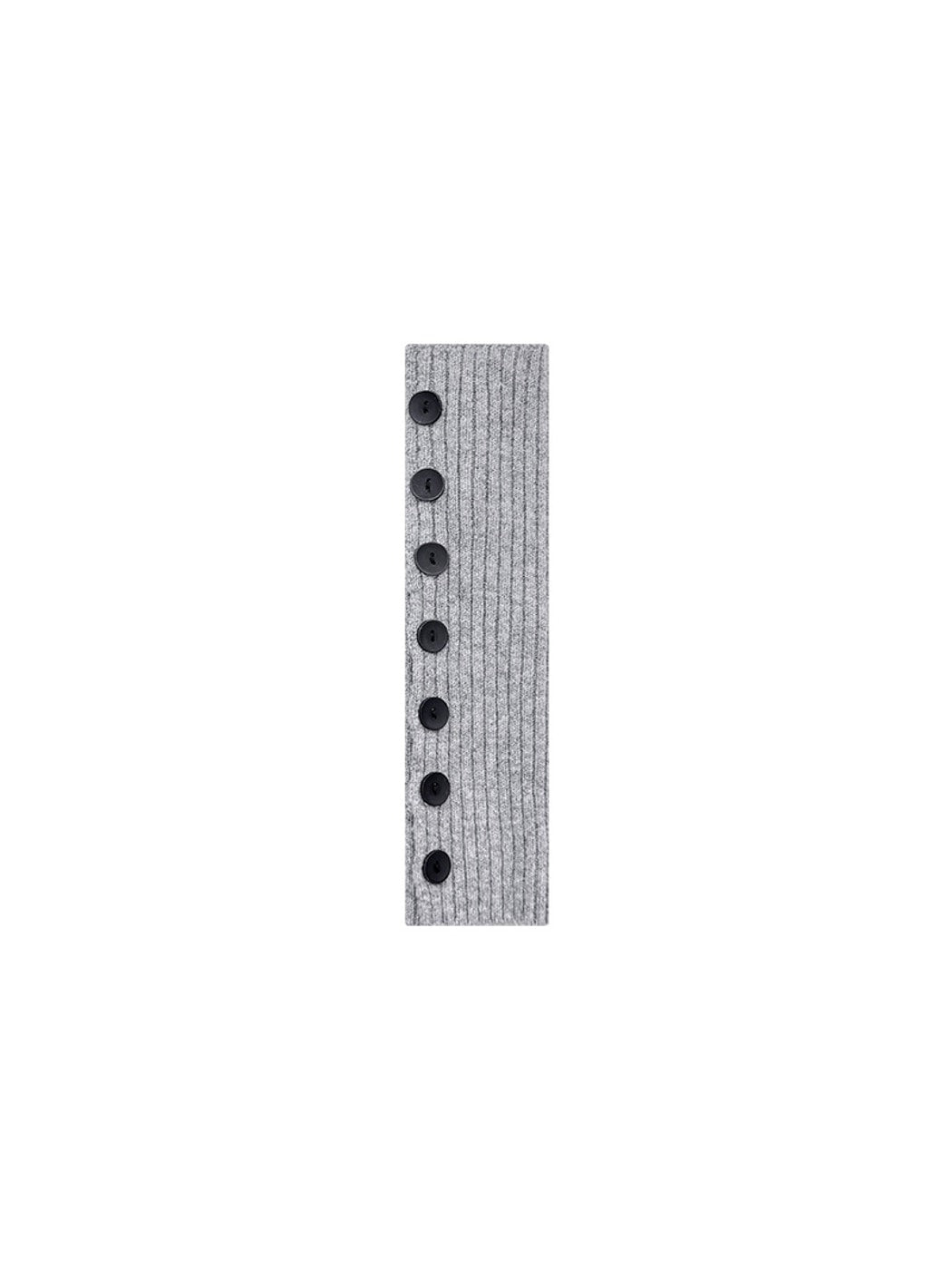 Cozyra - Ribbed Button Accent Mid-Calf Leg Warmer