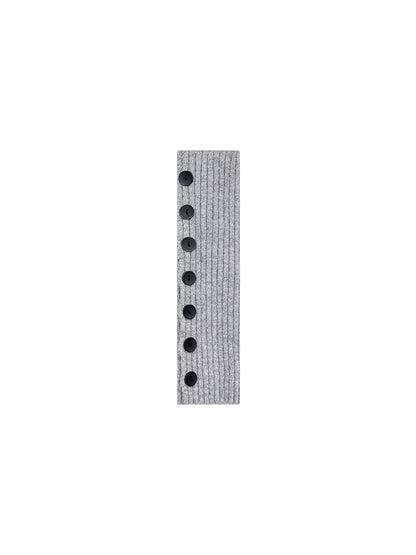 Cozyra - Ribbed Button Accent Mid-Calf Leg Warmer