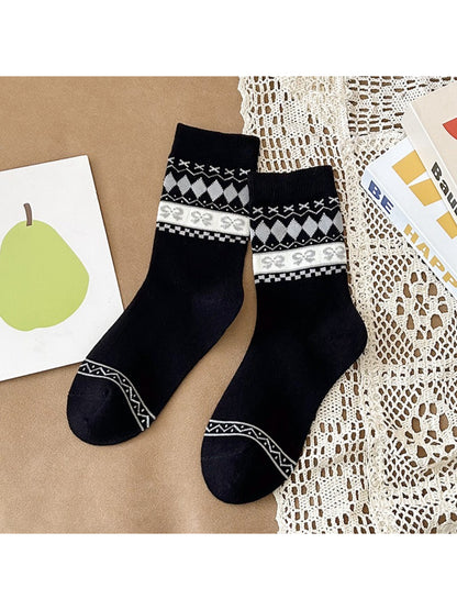Rufia - Fair Isle Style Pattern Crew Socks product image 5