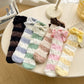 Rufia - Colorful Striped Bowknot Toweling Socks