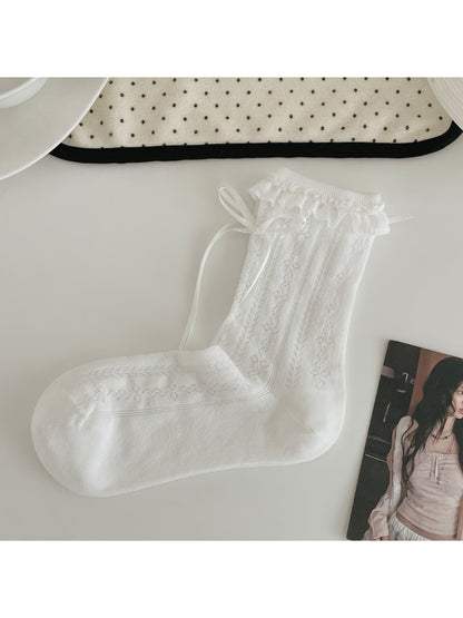 Rufia - Sweet Bow Detail Crew Socks