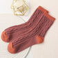 rufia - Thick Cable Knit Mid-Calf Socks for Autumn-Winter