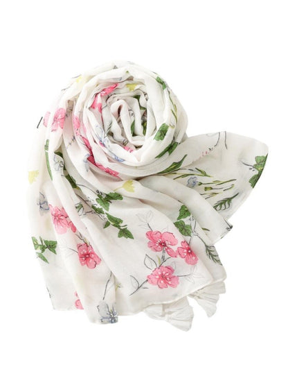 Scarvii - Floral Tassel Travel Scarf