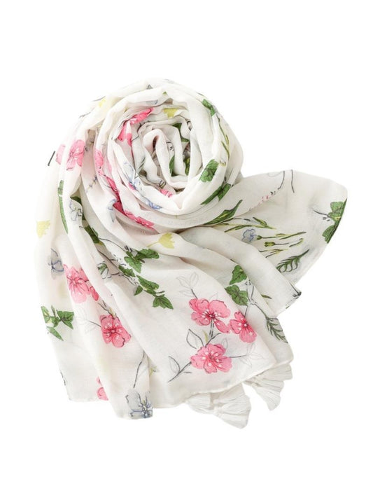 Scarvii - Floral Tassel Travel Scarf