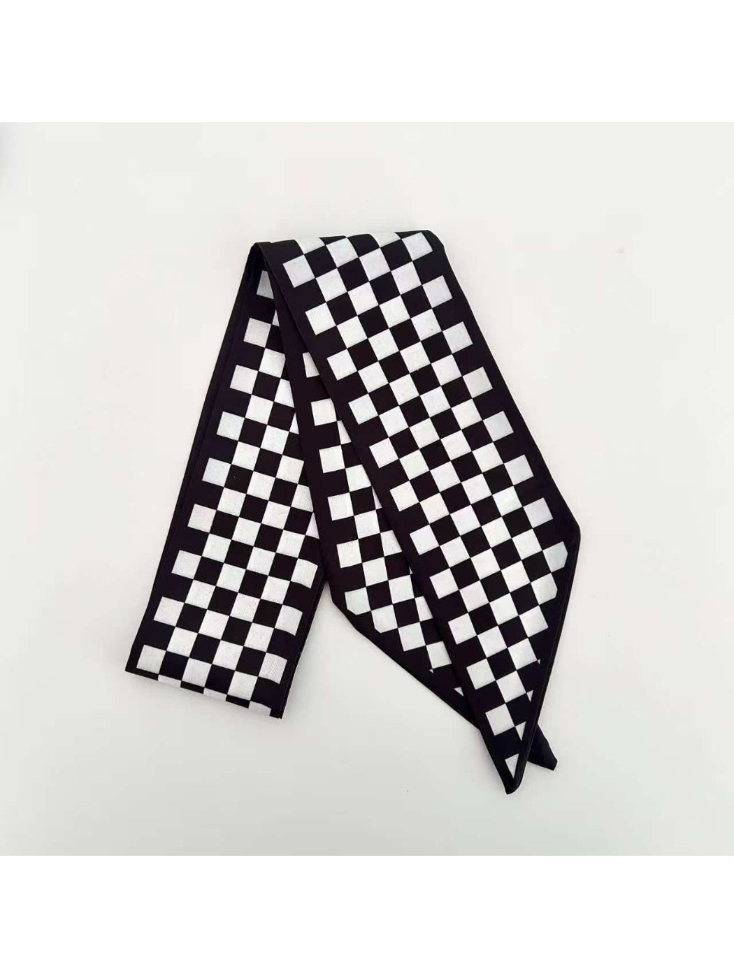 Scarvii - Bold Monochrome Pattern Skinny textile accessory detail view 4