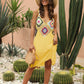 Mixed Color Hand-Crocheted Patchwork Camisole Dress