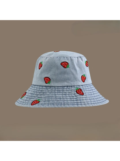 Haila - Playful Strawberry Stitch Bucket Hat