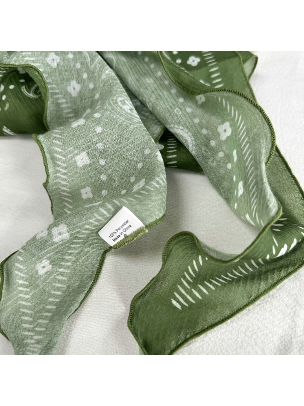 Scarvii - Paisley Print Triangle Bandana Scarf