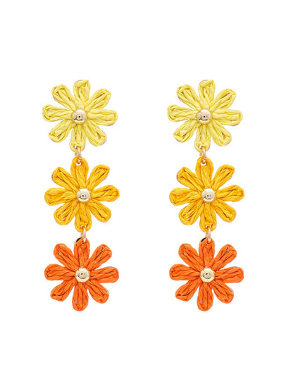 Earwish – Raffia Bloom Tassel Earrings